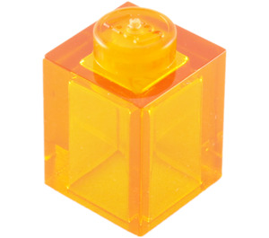 LEGO Orange transparent Brique 1 x 1 (3005 / 30071)
