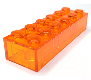 LEGO Transparentes Orange Backstein 2 x 6 (2456 / 44237)