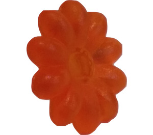 LEGO Transparent Orange Clikit Daisy 2 x 2 with 10 Petals (45455 / 46281)
