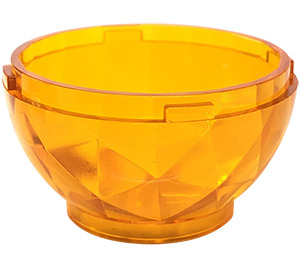 LEGO Transparant oranje Container Onderzijde 4 x 4 x 1.33 (24130 / 34820)