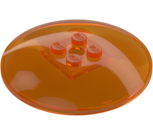 LEGO Transparent Orange Dish 6 x 6 (35327 / 44375)