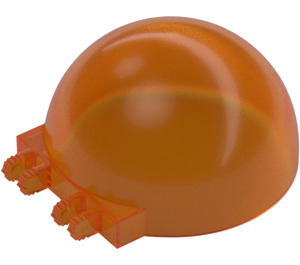 LEGO Transparent Orange Dome 6 x 6 x 3 with Hinge Stubs (50747 / 52979)