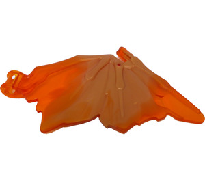 LEGO Transparent Orange Dragon Wing with Marbled Pearl Gold (79898)