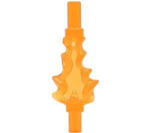 LEGO Transparent Orange Flames with Bar on Both Ends