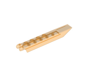 LEGO Transparent Orange Hinge Plate 1 x 8 with Angled Side Extensions (Round Plate Underneath) (14137 / 30407)