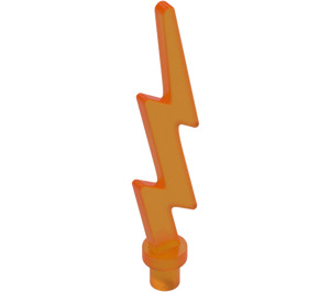 LEGO Transparent Orange Lightning Bolt (Single) (27256)