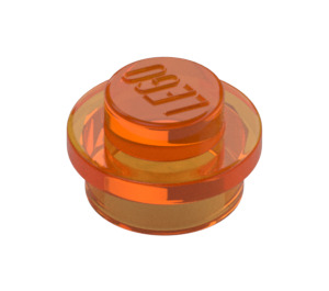 LEGO Transparent Orange Plate 1 x 1 Round (6141 / 30057)