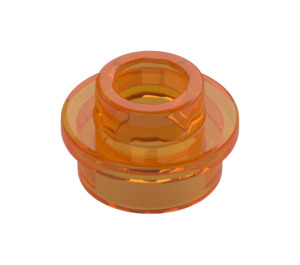 LEGO Orange Transparent assiette 1 x 1 Rond avec Tenon ouvert (28626 / 85861)