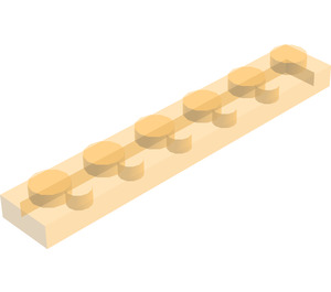 LEGO Transparent Orange Plate 1 x 6 (3666)