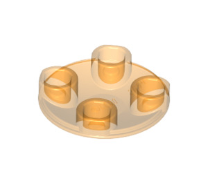 LEGO Transparent Orange Plate 2 x 2 Round with Rounded Bottom (2654 / 28558)