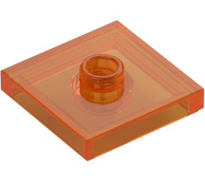 LEGO Transparent Orange Plate 2 x 2 with Groove and 1 Center Stud (23893 / 87580)