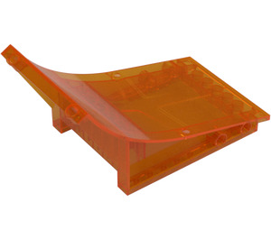 LEGO Orange Transparent Rampe Section - Upwards (77822)