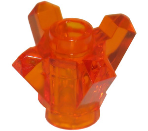 LEGO Transparant oranje Steen 1 x 1 met 4 punten (11127 / 28568)