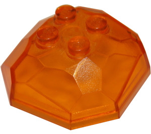 LEGO Orange transparent Osciller 4 x 4 x 1.3 Haut (30293 / 42284)