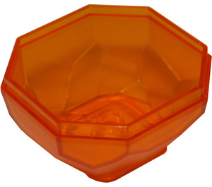 LEGO Transparent Orange Rock 4 x 4 x 1.6 Bottom (30294 / 42291)