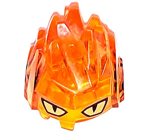 LEGO Transparent Orange Rock Monster Minifigure Head (87780)