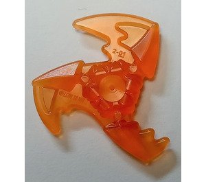 LEGO Transparentes Orange Shuriken mit Trailing Effect