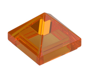 LEGO Transparant oranje Helling 1 x 1 x 0.7 Piramide (22388 / 35344)