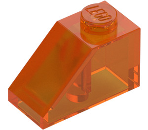 LEGO Transparent Orange Slope 1 x 2 (45°) (3040 / 6270)