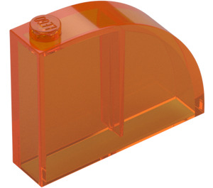 LEGO Transparent Orange Slope 1 x 4 x 3 Curved (65734)