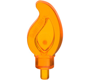 LEGO Orange transparent Petit Flamme avec Épingle (37775)
