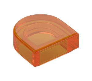 LEGO Transparent Orange Tile 1 x 1 Half Oval (24246 / 35399)