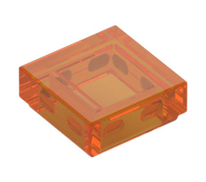 LEGO Orange Transparent Tuile 1 x 1 avec rainure (3070 / 30039)