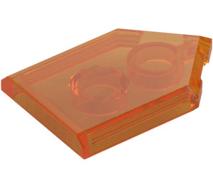 LEGO Transparent Orange Tile 2 x 3 Pentagonal (22385 / 35341)