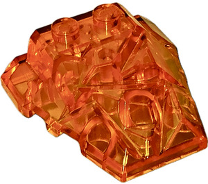 LEGO Orange Transparent Pièce de monnaie 4 x 4 avec Jagged Angles (28625 / 64867)