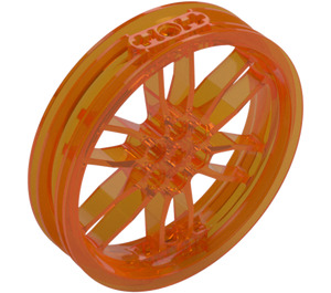 LEGO Transparent Orange Wheel Rim Ø75 x 17 (52051 / 88517)