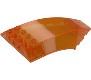 LEGO Transparent Orange Windscreen 10 x 6 x 2 (35269 / 45705)