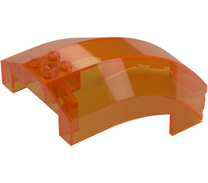 LEGO Transparent Orange Windscreen 10 x 6 x 4 Curved (18729 / 43376)