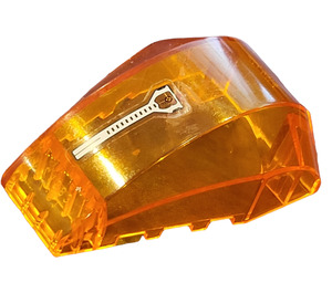 LEGO Orange transparent Pare-brise 4 x 6 x 2 avec blanc Targeting Display Pointing Forward Autocollant (41883)