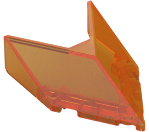 LEGO Transparent Orange Windscreen 6 x 4 x 1.3 with Point (22483 / 35372)