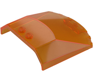 LEGO Transparent Orange Windscreen 6 x 6 x 1.3 Curved (2683 / 65633)