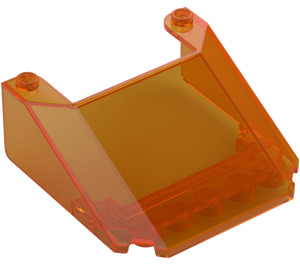 LEGO Orange Transparent Pare-brise 6 x 6 x 2 (28782 / 35404)