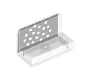 LEGO Transparent Panneau 1 x 2 x 1 avec blanc dots avec coins arrondis (4865 / 56990)