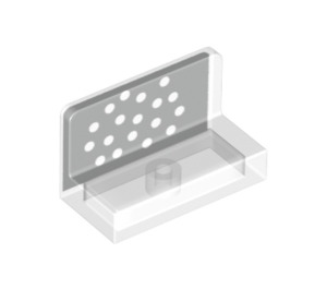 LEGO Transparent Panel 1 x 2 x 1 with White dots with Rounded Corners (4865 / 56990)