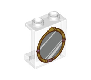 LEGO Transparent Panel 1 x 2 x 2 with Mirror with Side Supports, Hollow Studs (6268 / 60996)