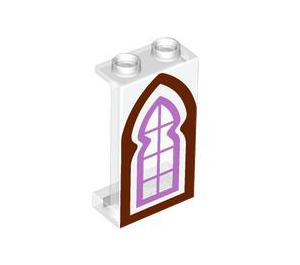 LEGO Transparent Panel 1 x 2 x 3 with Purple Window with Side Supports - Hollow Studs (35340 / 105216)