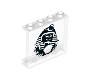 LEGO Transparent Panel 1 x 4 x 3 with Sphinx with Side Supports, Hollow Studs (35323 / 68415)