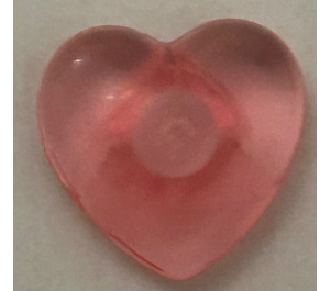 LEGO Transparent Pink 2x2 Small Heart with Clip (45450 / 46277)