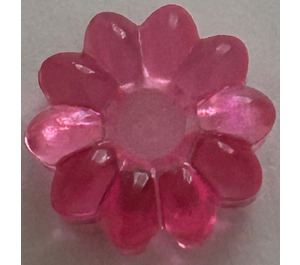 LEGO Transparentes Rosa Clikits 2 x 2 Blume mit 10 Blütenblätter mit Loch (45458 / 46283)