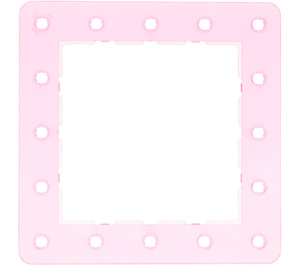 LEGO Transparent Pink Clikits Frame, Square with 16 Holes (45495)