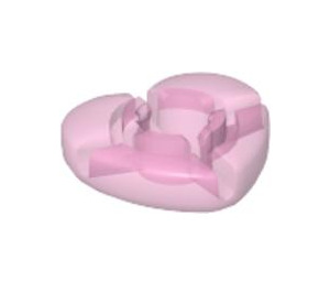 LEGO Transparant roze Clikits Hart Icon 2 x 2 (45451)