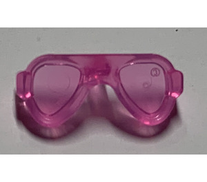 LEGO Transparent Pink Glasses, Rounded (93080)