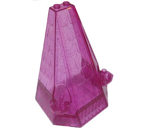 LEGO Transparent Pink Glitter Roof 6 x 8 x 9 (10487 / 33215)