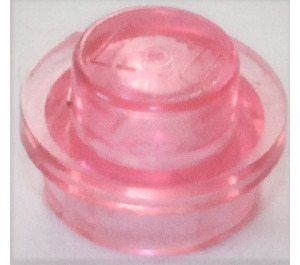 LEGO Transparant roze Plaat 1 x 1 Rond (6141 / 30057)