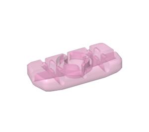 LEGO Transparent Pink Rectangular Clikits Icon with Hole 1 x 3 (51036)