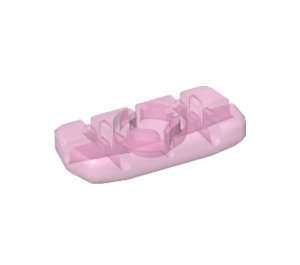 LEGO Transparant roze Rectangular Clikits Icon met Gat 1 x 3 (51036)